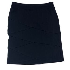 Gold Flava Black High Stretch Layered Pencil Skirt Size 16